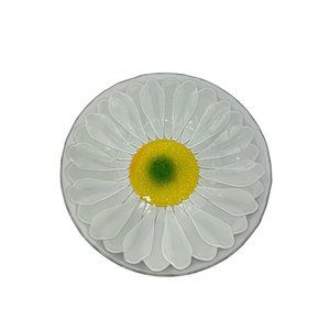 Art Glass Plate Villeroy & Boch Wonderful World Fusing Bowl Daisy White Yellow